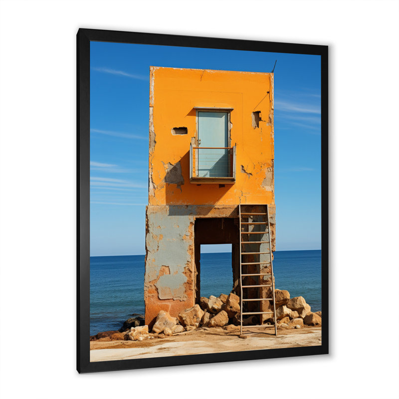 Coastal Minimalisme, photo XV sur toile, Cadre photo noir, H 20 po x l 12 po x P 1 po