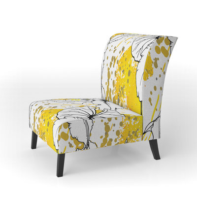 Fauteuil de chambre rembourré noir et blanc artistique