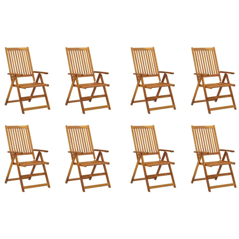 Patio Chair with Cushions Solid Wood Acacia, Red