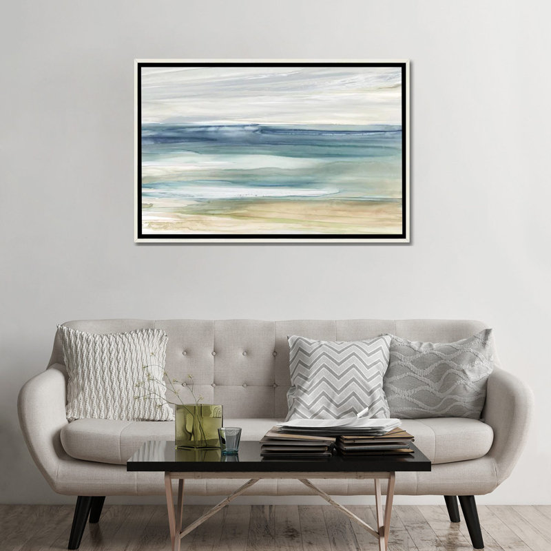 «Ocean Breeze» par Carol Robinson, reproduction d'art, H 18 po x l 26 po, Impression encadrée sans passe-partout, Blanc