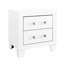 Table de chevet blanche en bois d'ingénierie, poids de 42,24 lb - Table de chevet moderne d'une profondeur de 25,31 po