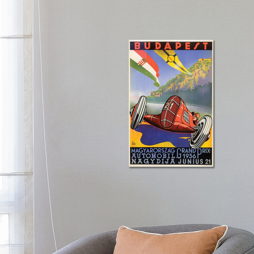 Budapest Grand Prix, 1936 by Vintage Apple Collection - Wrapped Canvas Print
