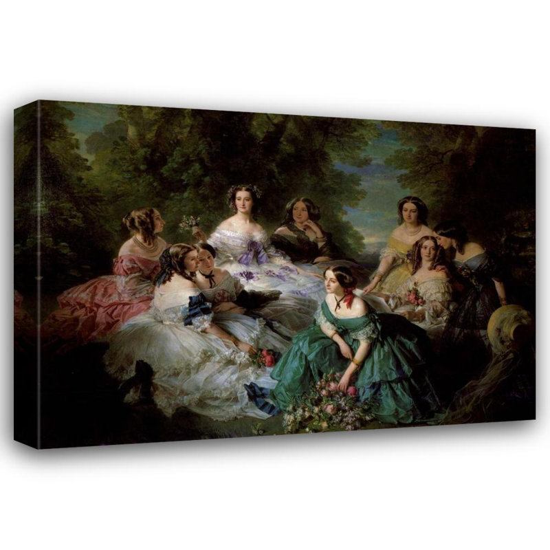 L'impératrice Eugenie entourée de ses dames en attente, H 34 po x l 48 po