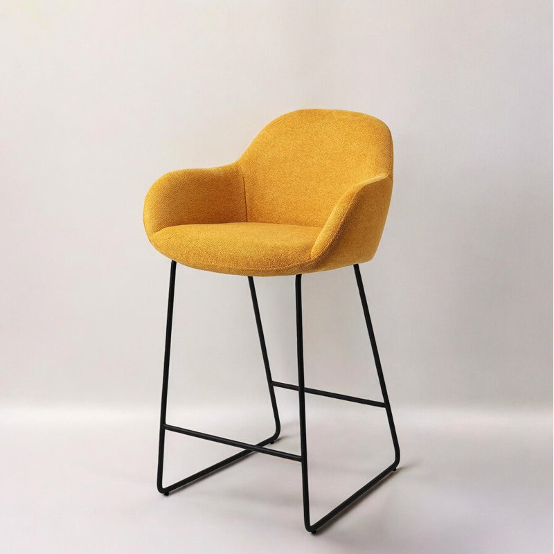 Kushi Sweet Corn Bar Stool - Slide (L), Yellow, 67cm