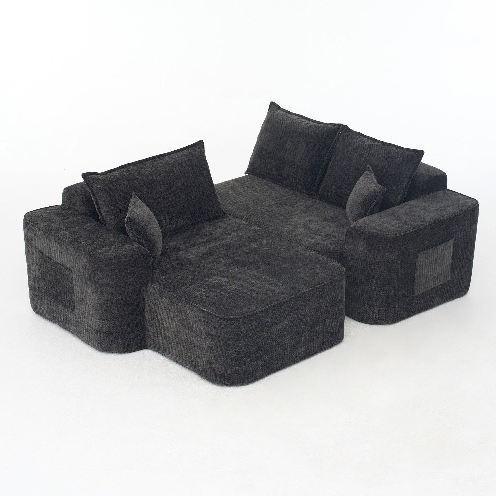 Latitude Run® L Shaped Sectional Sofa, 104" Cloud Couch With Chaise ...
