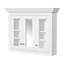 Armoire à pharmacie de 35 po avec miroir, 5 tablettes fermées et réglables, armoire de rangement murale avec portes en verre