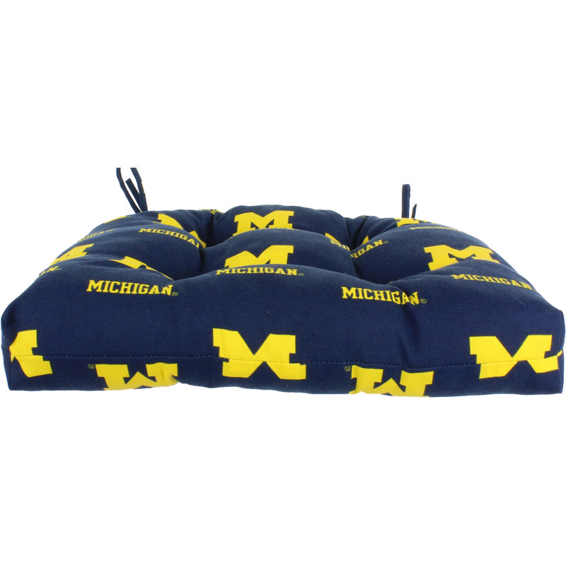 Coussin de chaise de salle à manger d’intérieur/d’extérieur michigan NCAA