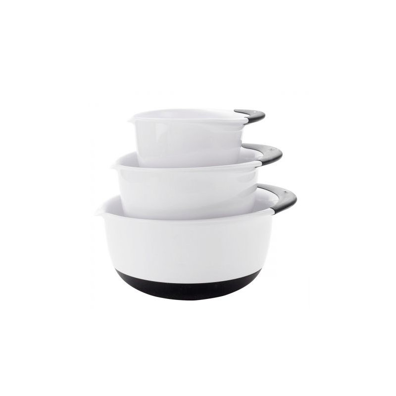 Good Grips 3-Piece Mixing Bowl Set, Black