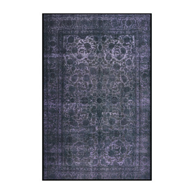 Tapis en violet/gris contemporain