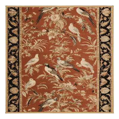 Machine Washable French Brown Area Rug