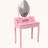 Vanity Desk Set with LED Mirror and 4 Drawers-398062802