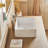 Pensen 20" L x 14" W Matte White Stone Resin Rectangular Vessel Bathroom Sink