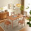 Simple solid wood ash wood solid dining table sets
