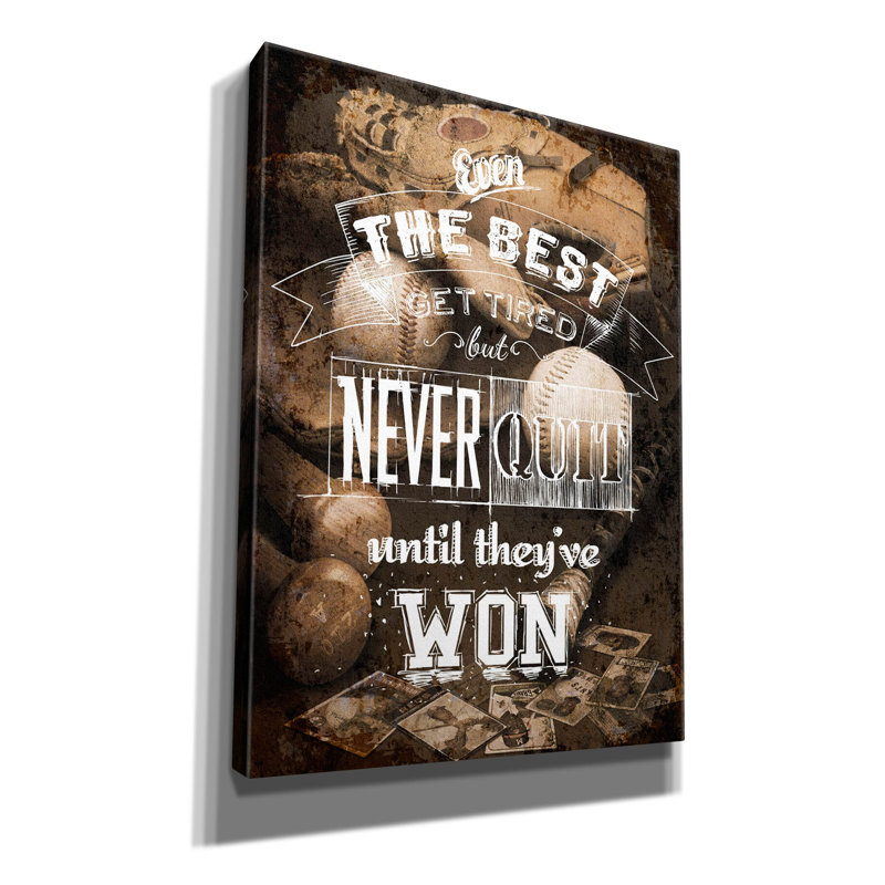 Toile épique Graffiti «Never Quit» par Art Licensing Studio, 40 po x 54 po