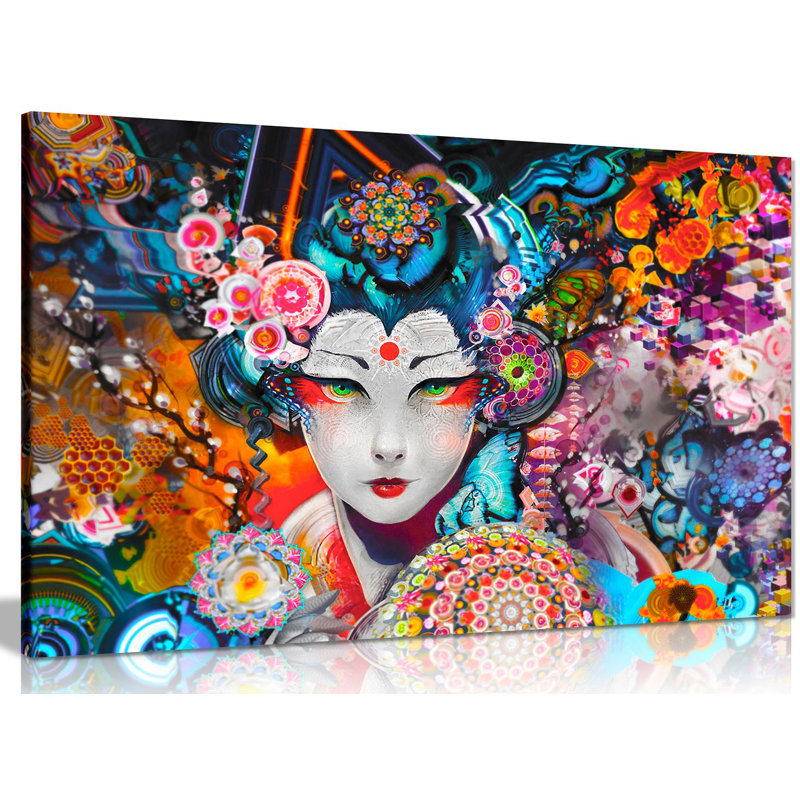 Psychedelic Trippy - Wrapped Canvas Print, 20cm H x 31cm W