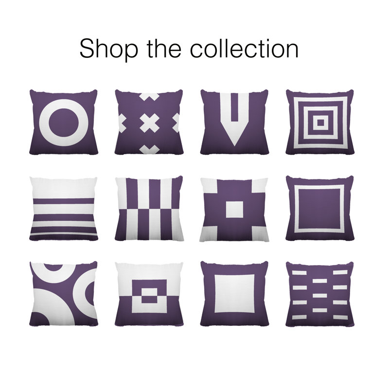 Housse et insert de coussin extérieur Luella, L 20 po x H 20 po, Violet