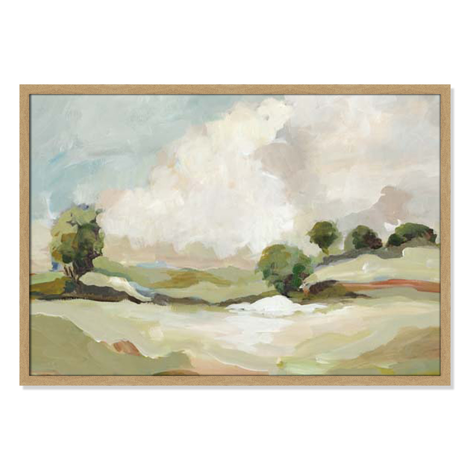 Pastoral Land Print, 25.5" H x 35.5" W x 1.25" D, Brown