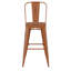 Tabouret à hauteur de comptoir toutes saisons avec siège en résine polyester Brinya-1772882658-1772882687