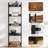 5 Tier Narrow Bookshelf Tall Bookcase With Edge Protection-982044587