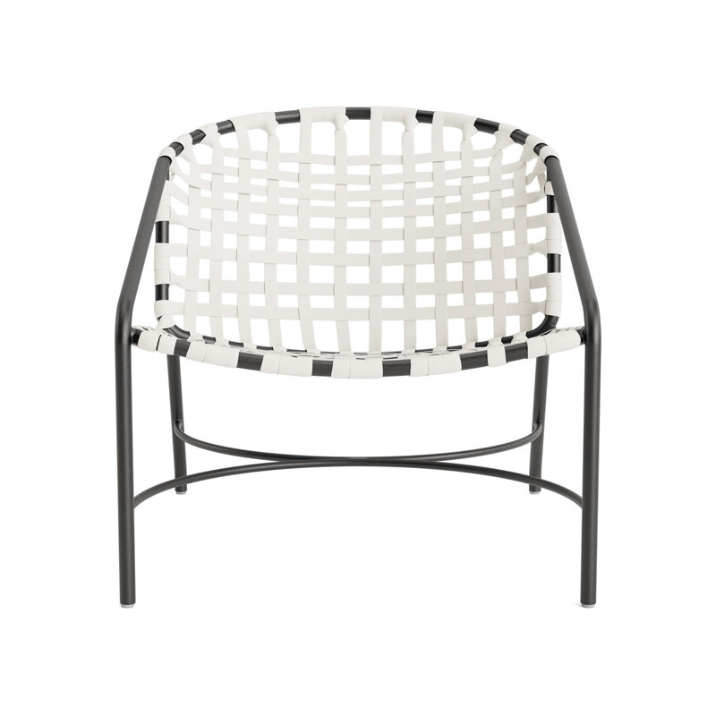 Kantan Outdoor Lounge Chair, Textured Pewter/White Lite