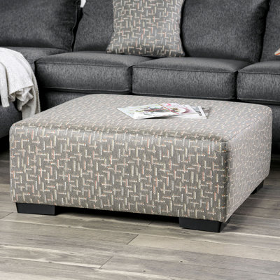 37.6" W Transitional Ottoman, Grey