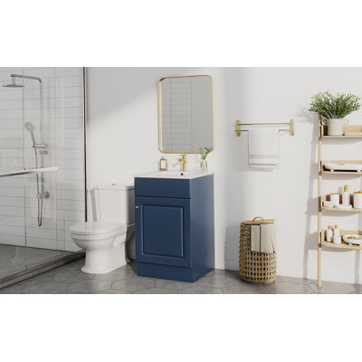 Bathroom Vanity With Sink, Storage Cabinet With Adjustable Shelf