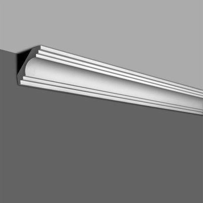 2-3/4 in x 2-3/4 in x 94-1/2 in Plain Polyurethane Crown Moulding Pro Pack 31-1/2 LF