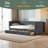 Twin Size Corduroy Daybed With Two Drawers And Wood Slat-114206450