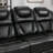 Home Theater Seating Manual Recliner Chair With Center Console And LED Light Strip For Living Room-442801369