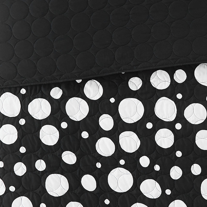 Sophia Modern & Contemporary Cotton Standard Dots Quilt, Twin Quilt + 1 Standard Sham