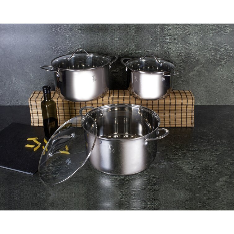 Stainless Steel Pots And Pans Set 6 Pieces Cookware Cooking