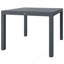 Table de salle à manger extensible pour l'extérieur, table de patio à cadre en aluminium de 41 po et 83 po avec plateau en acier effet bois, table de patio extensible rectangulaire pour 6 à 8 personnes, gris foncé