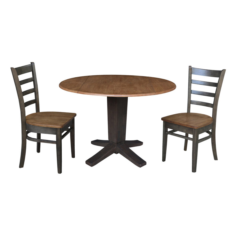 Ensemble de salle à manger Plumbank, 3, Hickory / charbon délavé
