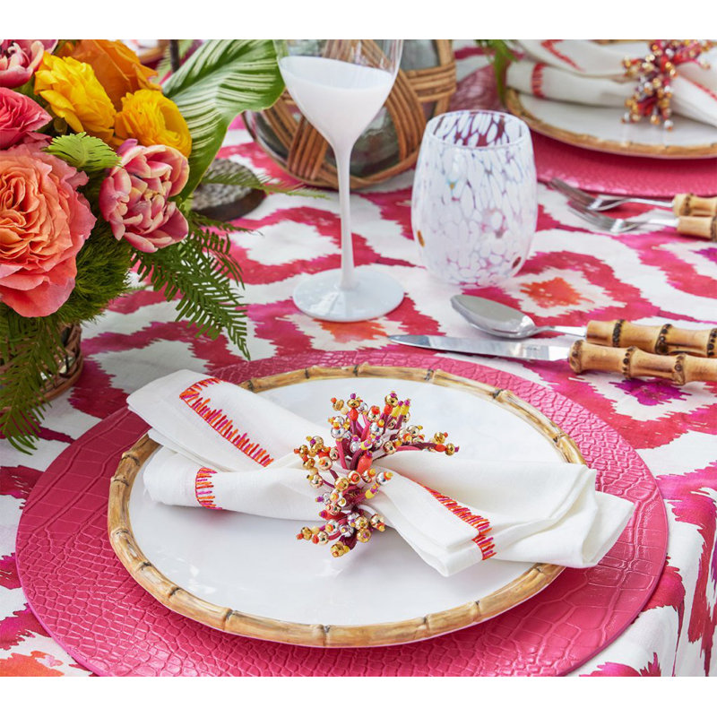 Croco Placemat, Fuchsia