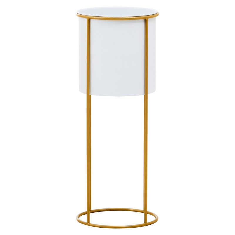 Moonsu Metal Cachepot, 60 x 23 x 23, White