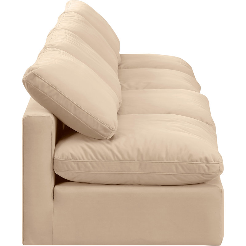 Canapé rembourré 140 po Itala, Velours beige