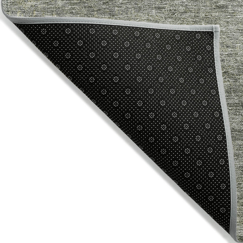 Sage Green Washable Indoor/Outdoor Rectangular Rug