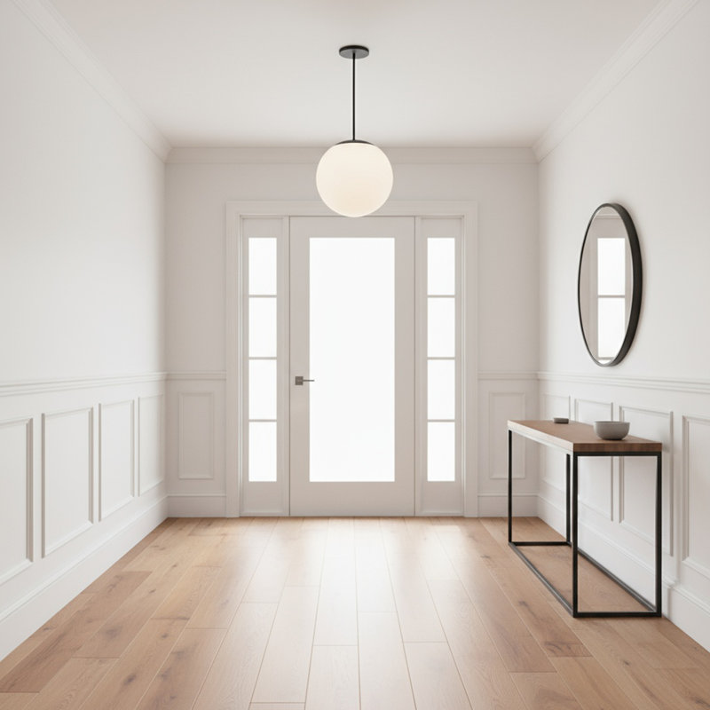 Luminaire suspendu intégré à DEL, H 10,63 po x l 10 po x P 10 po