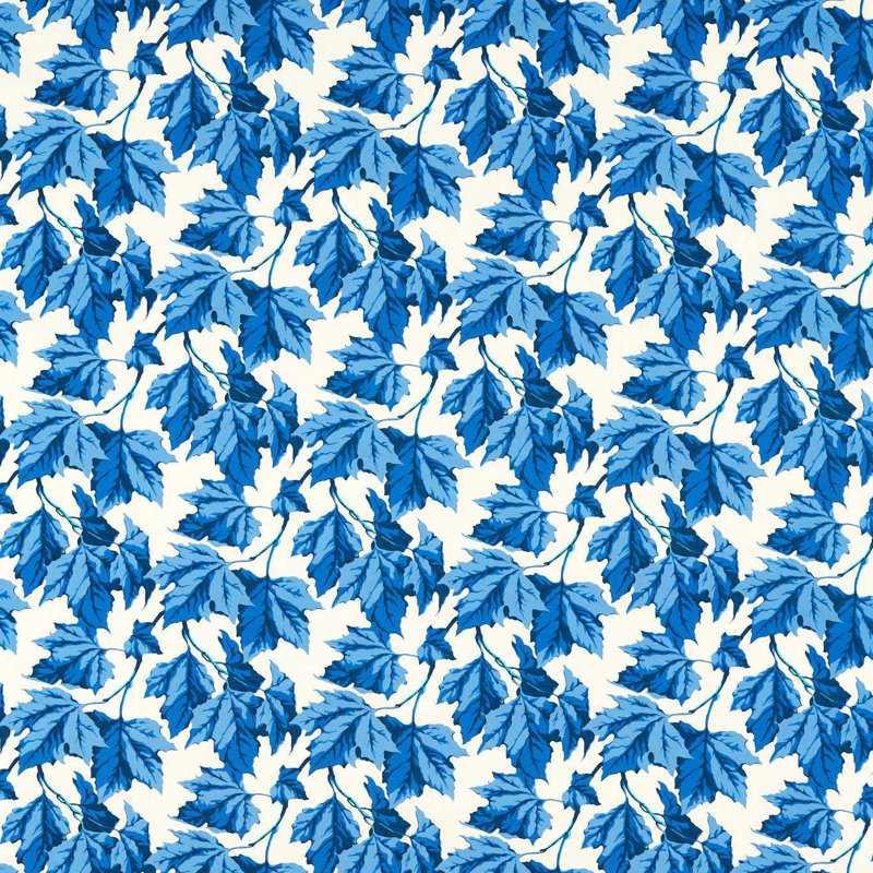 Dappled Leaf Fabric, Lapis