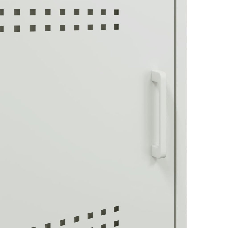 Prinsh 36cm W Steel Bedside Table, White