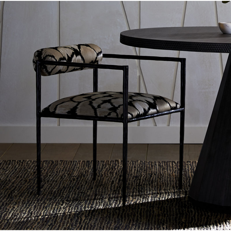 Barbana Upholstered Arm Chair, Ocelot