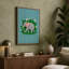 Young Elephant In Bloom Botanical - Print-136779046-136779041