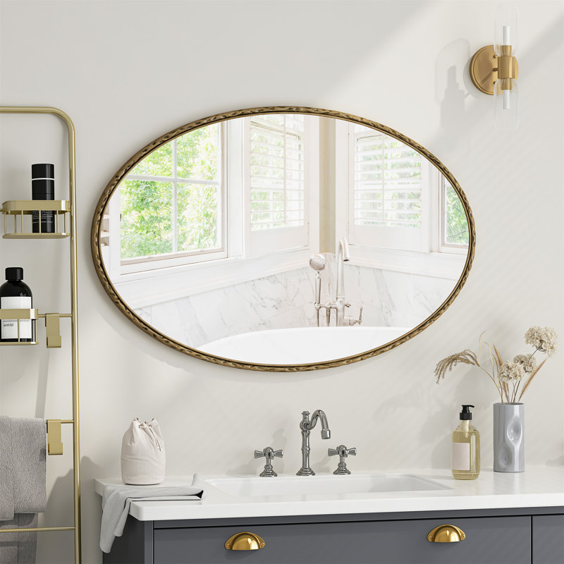 Miroir mural Antique Art, Doré, Ovale