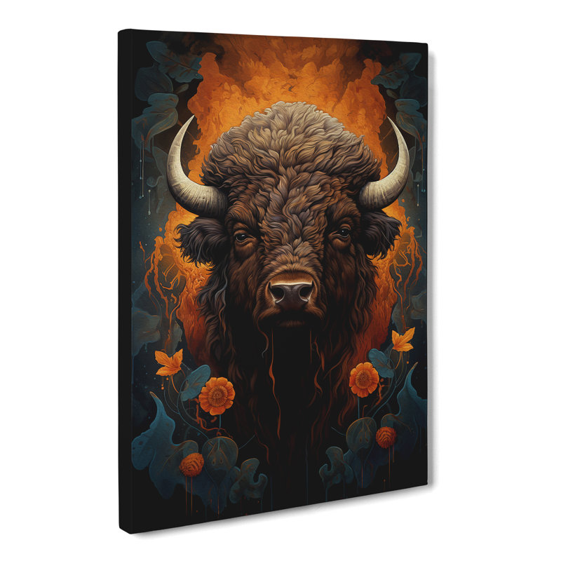 Bison Symbolism - No Frame Print, 50cm H x 35cm W x 3cm D