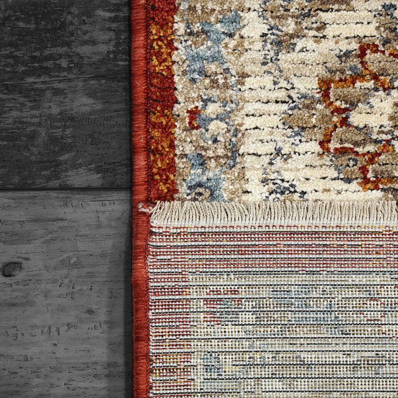 DAKOTA 2.7X5 6640-399 RED/MULTI, Rectangle 2'7" x 5'