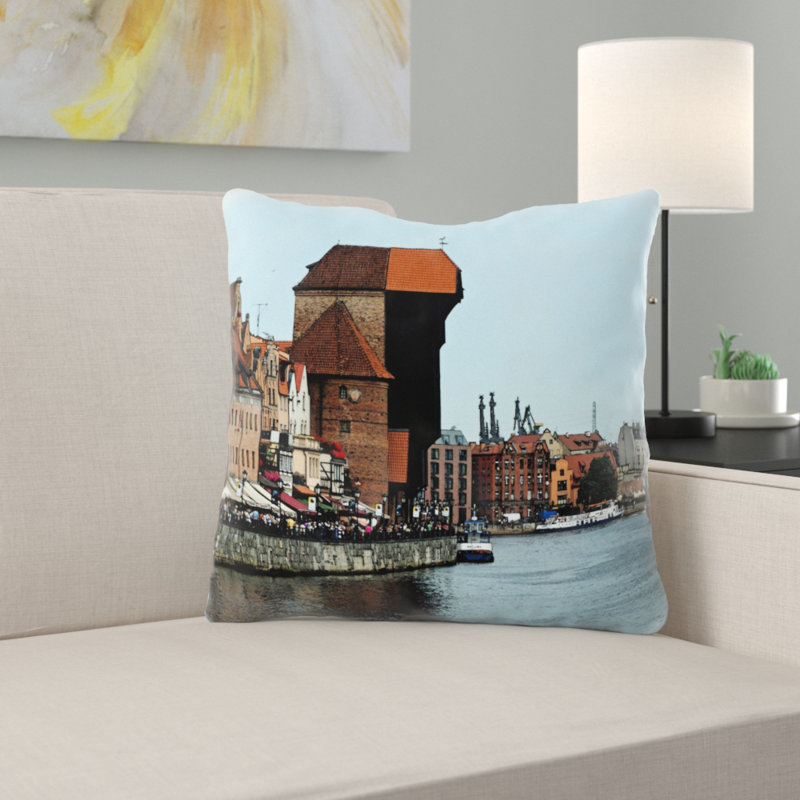Coussin décoratif aquarelle Peavey, Microsuède, Intérieur