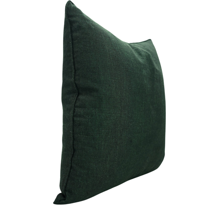 Fabdivine Decorative Solid Throw Pillow Cover – Cozy & Chic, Dark Green, 20"H x 12"W