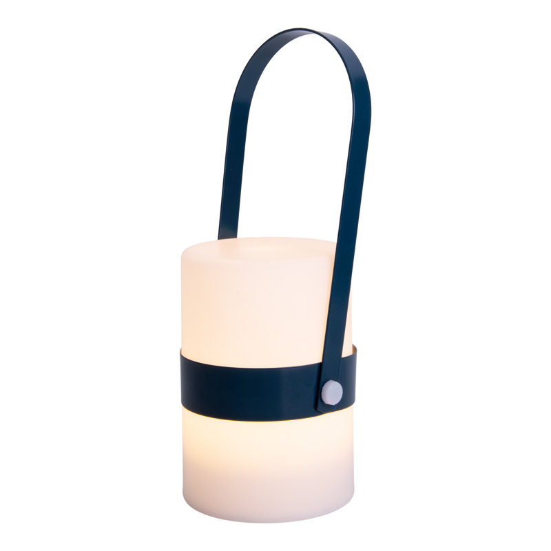 Lynnesha 28cm Battery Powered Integrated LED Outdoor Lantern, Blue