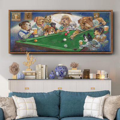 Pool Dogs - toile encadrée