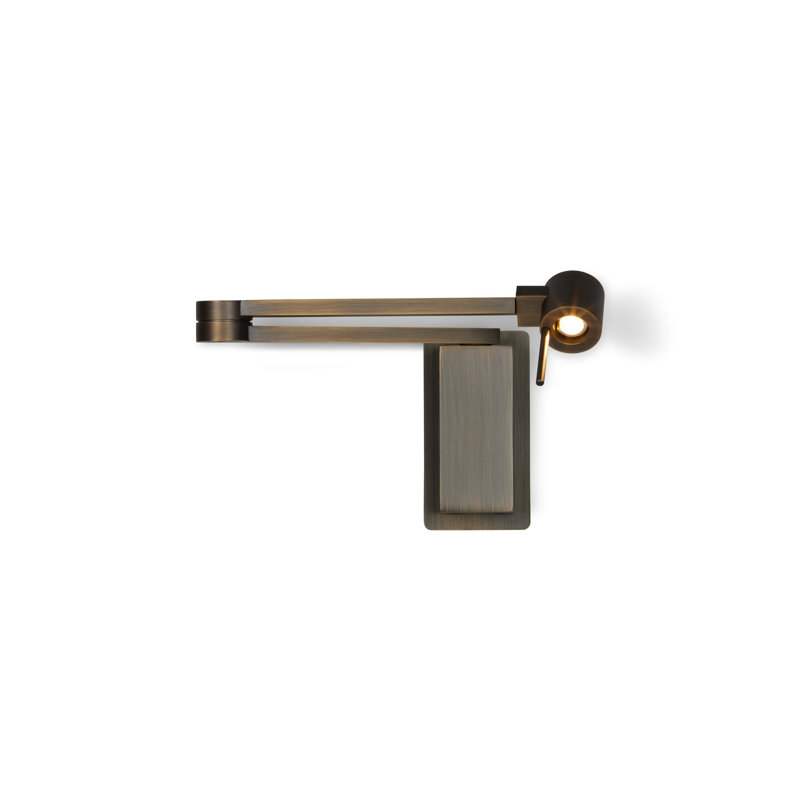 Manhattan 1-Light Swing Arm Sconce, No, Satin Bronze